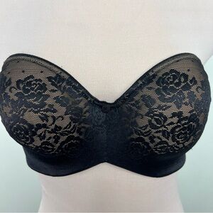 Soma Black Lace Strapless Bra